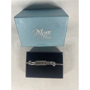 Mom Silver Tone Adjustable Squeeze Bangle Bracelet By Mom Of Mine Gifts
